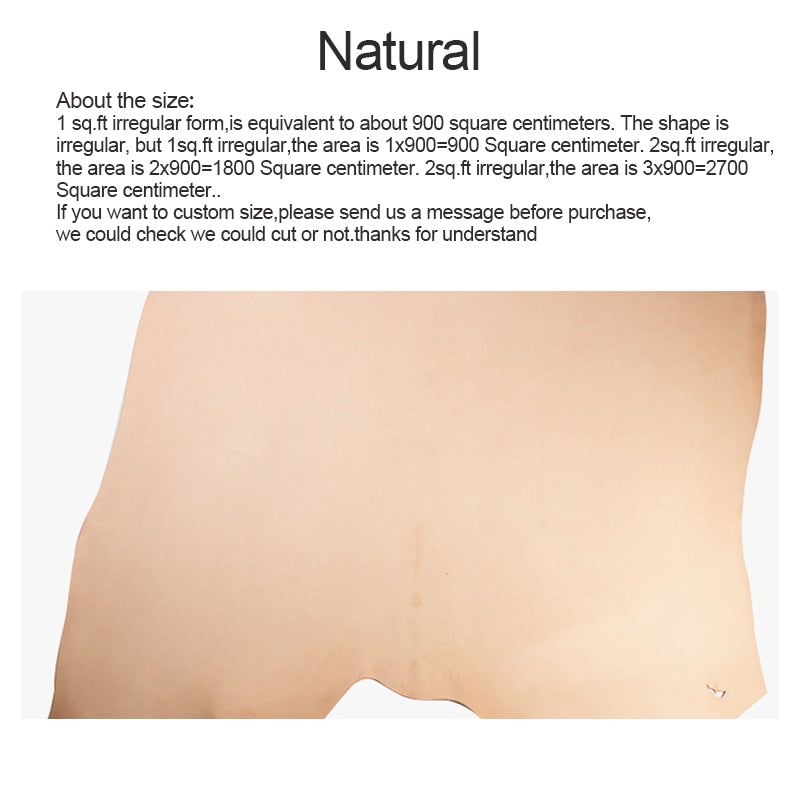 Italian Veg Tanned Leather - Full Grain Shoulders & Butts- 3mm to 4mm