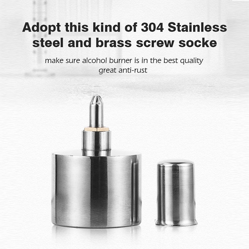 200ml Stainless Steel/Brass Alcohol Burner
