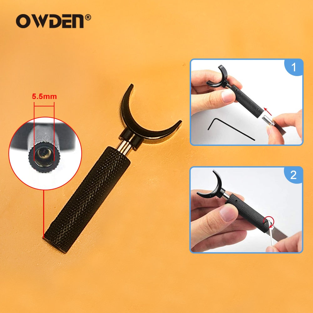 OWDEN Leather Swivel Knife Set